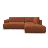 Raudonos plytų spalvos sulankstoma/su sandėliavimo vieta kampinė sofa (su dešiniuoju kampu/„L“ formos) Fuji – Bobochic Paris