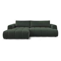 Žalios spalvos sulankstoma/su sandėliavimo vieta kampinė sofa (su kairiuoju kampu/su gultu) Fuji – Bobochic Paris