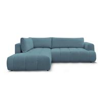Mėlynos spalvos sulankstoma/su sandėliavimo vieta kampinė sofa (su kairiuoju kampu/„L“ formos) Fuji – Bobochic Paris