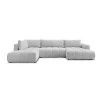 Šviesiai pilkos spalvos sulankstoma/su sandėliavimo vieta kampinė sofa (su kairiuoju kampu/„U“ formos) Fuji – Bobochic Paris