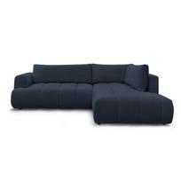 Tamsiai mėlynos spalvos sulankstoma/su sandėliavimo vieta kampinė sofa (su dešiniuoju kampu/„L“ formos) Fuji – Bobochic Paris