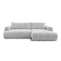 Šviesiai pilkos spalvos sulankstoma/su sandėliavimo vieta kampinė sofa (su dešiniuoju kampu/su gultu) Fuji – Bobochic Paris