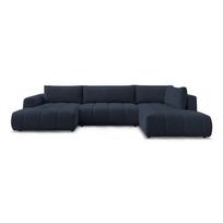 Tamsiai mėlynos spalvos sulankstoma/su sandėliavimo vieta kampinė sofa (su dešiniuoju kampu/„U“ formos) Fuji – Bobochic Paris