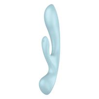 Satisfyer Satisfyer Triple Oh Rabbit-Style Vibrator & Massage Wand, Silicone, Pink