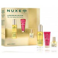 Nuxe The Anti-Aging Glow Routine Set rinkinys veidui ir kūnui (30 ml. serumas + 15 ml. kremas + 10 ml. aliejus) - Rinkinys