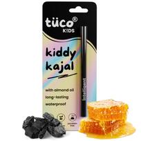 TuCo Kids Matte Kajal With Castor Oil & Almond | Safe Kajal For Babies | Water-Proof, Preservative-Free & 100% Lead-Free | No Added Harmful Chemicals