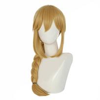 Aukščiausios kokybės sintetinės Applejack perukai moterims Šviesūs Ilgi tiesūs plaukai Pintas perukas su kirpčiukais Pony Applejack Cosplay kostiumas white