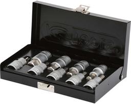 Galvučių su šešiakampiais antgaliais komplektas 1/2", HEX 4-, KS Tools