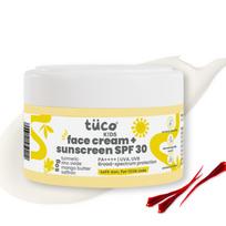 TuCo ® Vaikams 2 viename veido kremas + Apsauga nuo saulės visų tipų odai SPF 30 Su šafrano aliejumi Vaikams | Amžius 2-5, 5-10, 10-15 | UVA/UVB PA++++| 50g