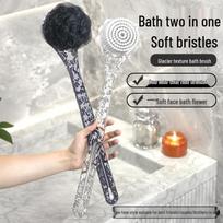 Luxurious Long-Handle Bath Brush and Exfoliating Back Scrubber