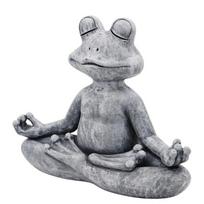 Medituojantis Zen budizmo varlės statula Sodo jogos figūrėlė Poli varlės statula Gyvūno skulptūra Derva Biuro kiemo dekoracija Ornamentas Meditation frog