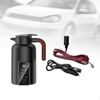 Automobilio šildymo puodukas Auto virdulys / elektrinis karštas vanduo, šildomas pienui juoda