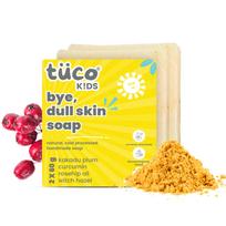 Tuco® Vaikams Bye, Blizgesio Netekusiai Odai Muilas 2x60g su Ciberžole | Puikiai Tinka Blizgesio Netekusiai & Jautriai Odai | Amžius 2-5, 5-10, 10-15 | 2x 60g yellow