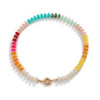 Accessories, small fresh rainbow acrylic beaded collarbone chain, sweet dopamine ins wind necklace