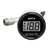 Valties gylio matuoklis su signalizacija LCD skaitmeninis ekranas 52 mm 12V vandeniui atsparus 328,08 pėdos gylio indikacija skirtas