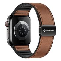 FORCELL F-DESIGN FA21 eco leather strap for APPLE Watch 42 / 44 / 45 / 49 mm brown