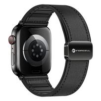 FORCELL F-DESIGN FA21 eco leather strap for APPLE Watch 42 / 44 / 45 / 49 mm black