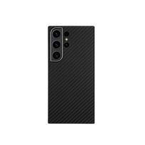 Carbon Fiber Kevlar Phone Case for Samsung S24Ultra S23/S23 Plus S24 Plus juoda