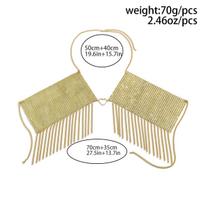 Sexy babes handmade mesh drill bikini body chain beach street shot fashion fringed heart chest chain