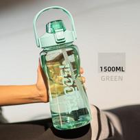 Sportinis vandens butelis 2L Pusė galono Su šiaudeliu Rankena Žymėtos Fitness ąsotis Be BPA Kelioninis Dviračio Salės Gėrimų indas botella de agua