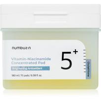Numbuzin No. 5 Glutathione Vitamin Concentrated Toner Pad tonizuojančios pagalvėlės spindesiui ir drėkinimui suteikti 70 vnt.