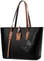 Moteriška odinė rankinė BAD&BAGS, juoda su rudomis detalėmis