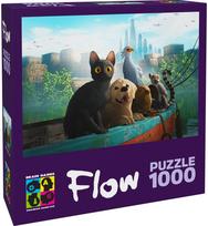 Dėlionė FLOW Cat, Dog, Capibara, Bird, Lemur on the boat, 1000 det.