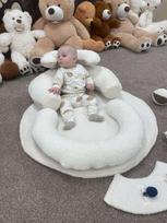 Sėdinukas kūdikiams „Komfortas“ su kilimėliu 90 cm – rankų darbo dovana naujagimiui | Teddy vanilė