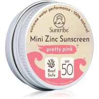 Suntribe Mini Zinc Sunscreen mineralinis apsauginis veido ir kūno kremas SPF 50 Pretty Pink 15 g