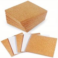 50 vnt./rinkinys Kvadratinis lipnus pagrindas Lipnus kamštinis padėkliukas Neslystantis padėkliukas Kamštinė poveržlė 90 mm * 1 mm Stiklo keramikos kamštinė lipdukas 50pcs smėlis