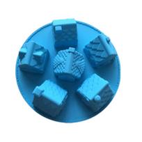 Silica Gel Small House Shape Non-Stick Silicone Cake Mold For Easy Cleaning Chocolate Silicone Mold šviesiai mėlyna spalva