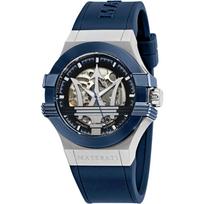 Maserati R8821108028 Potenza Blue Silikoninė Apyrankė Automatinis Vyriškas Laikrodis 42 mėlyna