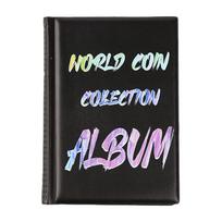 120 kišenių odinis monetų laikymo albumas, 2,9 x 2,9 cm, kišeninių pinigų ir centų kolekcijos albumas kolekcininkams 1 įvairiaspalvis