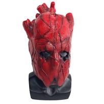 Anime Dorohedoro Shin širdies raudona kaukė Cosplay kostiumas Baisus kruvinas latekso šalmas Išgalvotas suaugusiųjų unisex Helovino rekvizitas raudona