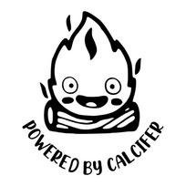 Varomas „Calcifer“ degalų bako dangtelio Automobilio lipdukai Dangtelis nuo įbrėžimų Langų lipdukas Motociklui, nešiojamajam kompiuteriui, telefonui, šalmui Dekoracija 15cmx12.9cm