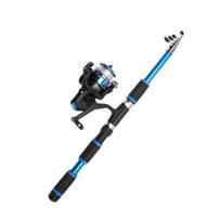Meškerės rinkinys Pilni rinkiniai su teleskopine nešiojama meškere ir spiningine rite Masalai Kabliukai Kelioninis meškerės rinkinys 1.8 m mėlyna