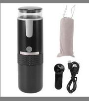 Kompaktiškas belaidis aukšto slėgio nešiojamas kavos aparatas kapsulėms ir maltai kavai Black with Storage Bag + Spoon + Charging Cable
