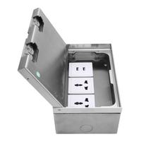 Įleidžiamas grindinis lizdas 16A 4000W 2 lizdai 2 USB prievadai Marmuro stiliaus grindinė dėžutė biurui