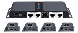 HDMI siųstuvas DELTACOIMP per Ethernet kabelį, 1080p in 60Hz, iki 40m, juodas / HDMI-276