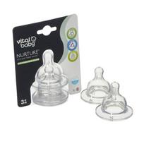 Vital Baby vidutinės tėkmės žindukas 3+ mėn. NURTURE Silicone Feed Assist