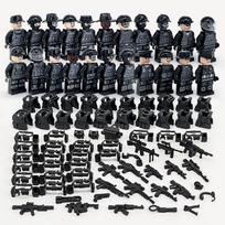 Karinis džipas Automobilis SWAT Special Force Soldiers Ginklas Statybinių blokų komplektas Plytos Rinkiniai Klasikiniai ginklai Modelis Vaikų Žaislai 4.5cm