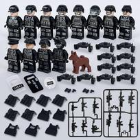 12 vnt. Specialiosios paskirties kariai SWAT Ginklas Ginklas Minifigūrėlė Konstruktorius Kaladėlės Rinkiniai Klasikinis Ginklų Modelis Žaislai Vaikams 4.5cm