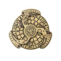 Yousheng 7-In-1 Vintage Roulette Dice Fidget Spinner Heavy Duty Zinc Alloy Rotatable Carved Metal Dice RPG Role Playing Board Game Accessories