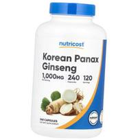 Korėjietiško ženšenio ekstraktas, Korean Panax Ginseng 1000, Nutricost 240 kaps. (71647051) 240caps