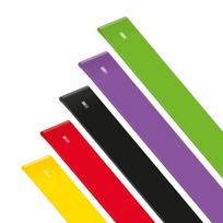 Pasipriešinimo gumų rinkinys Rebel LTs-1, 200 cm, 5 vnt.