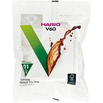 HARIO V60 balti popieriniai filtrai 01W, 1-2 puodeliams, 100 vnt., Pagaminta Japonijoje, VCF-01-100W
