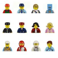 City Series Astronaut Racing Driver Farmer Police Engineer MiniFigures Building Blocks Kit Bricks Model Toys