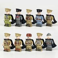Karinis Antrojo pasaulinio karo Vokietijos karininkas Ww2 Armijos karys Minifigūrėlės Armijos dalys Kaladėlės Modeliavimo rinkiniai Vaikų edukaciniai žaislai 4.5cm