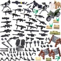 Motociklo užkardos smėlio maišas Sunkus ginklas Kareivis Armija Ginklas Kariniai ginklai Minifigūrėlės Konstruktorius Kaladėlė Žaislas