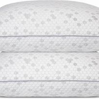 Shredded Memory Foam Pillows, Medium Firm Standard Size Pillows 2 Pack,Couples Bed Pillows for Side Back Stomach Sleepers Set of 2 Queen (pack of 2) balta